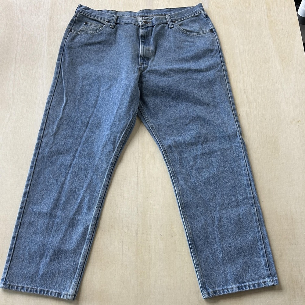 Wrangler Regular Fit Jeans Mens 40x30 Light Wash‎ Blue Denim Straight 97601SB